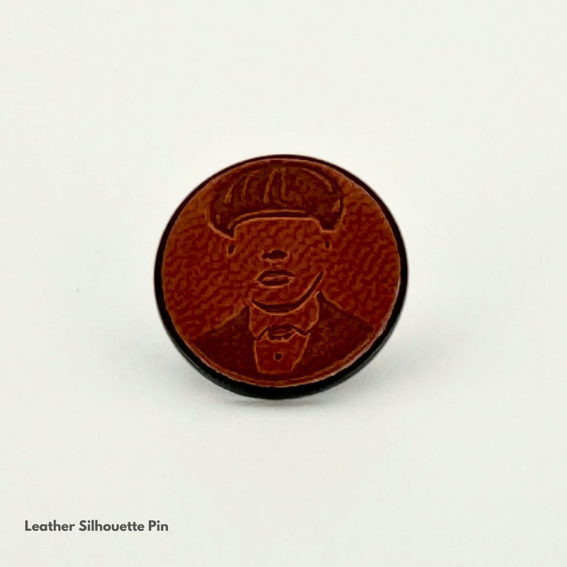 Peaky Leather Silhouette Pin