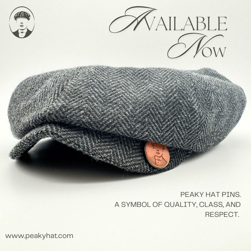 Peaky Leather Silhouette Pin