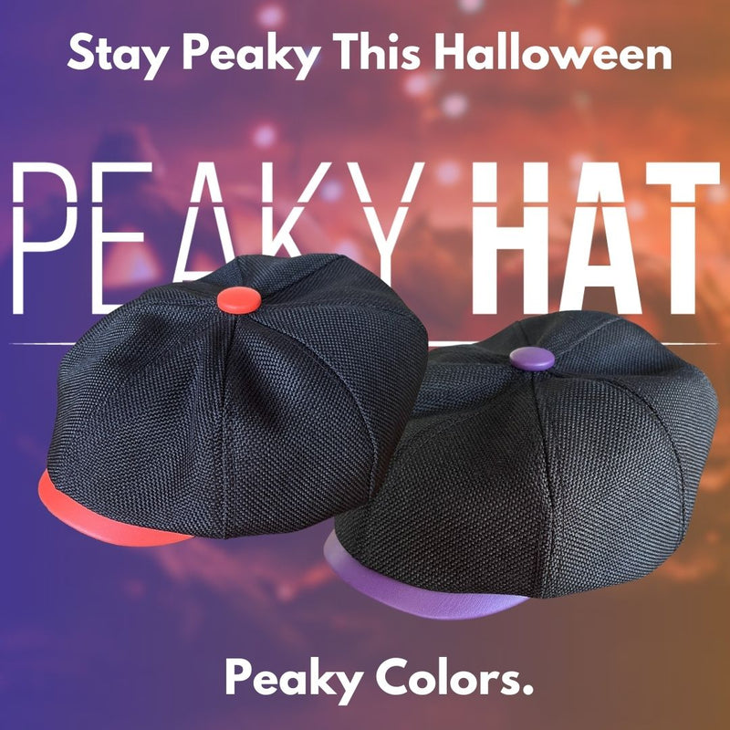 Peaky Colors - Peaky Hat - Made by Peaky Hat - Blue on Gray Fabric - 