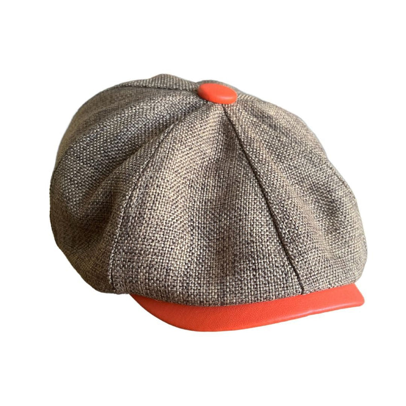 Peaky Colors - Peaky Hat - Made by Peaky Hat - Orange on Brown - 