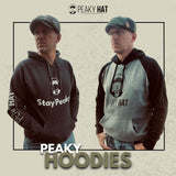 Peaky Hat Hoodie - Peaky Hat - Made by Peaky Hat - Peaky Hat Logo on Heather Gray and Black - 