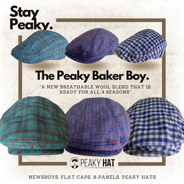The Peaky Baker Boy - Peaky Hat - Made by Peaky Hat - Teal Gingham - 