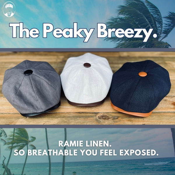 The Peaky Breezy - Peaky Hat - Made by Peaky Hat - Gray with Jet Black Leather - 