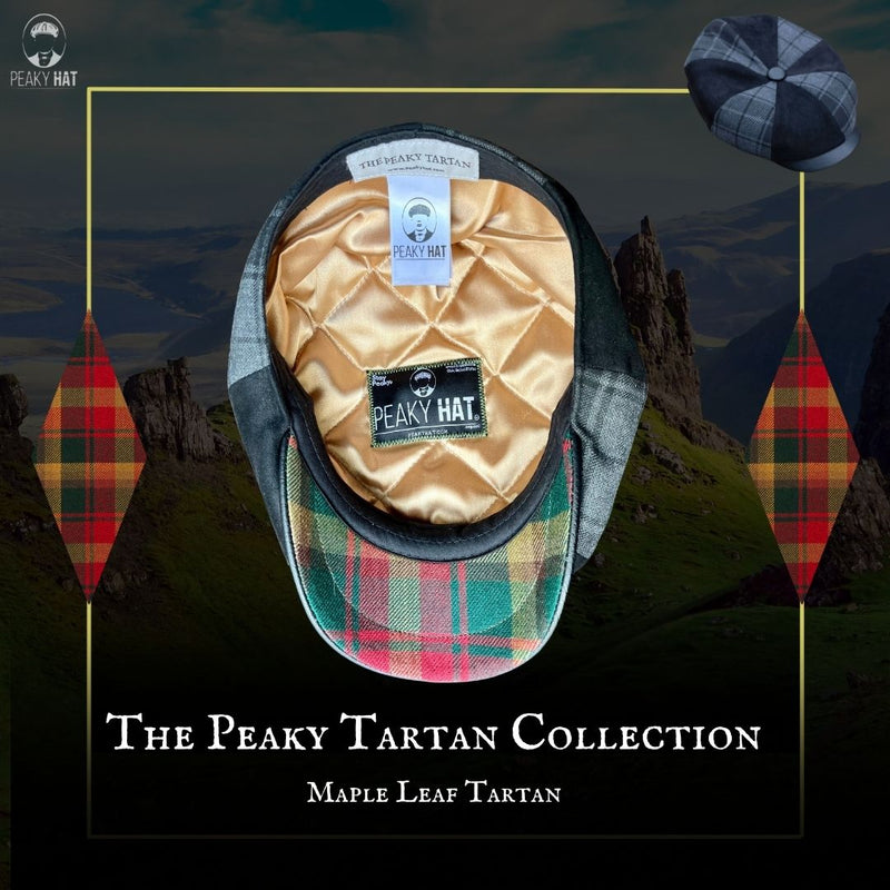 The Peaky Tartan Collection - Gray Highlander - Peaky Hat - Made by Peaky Hat - with Maple Leaf Tartan - 