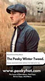 The Peaky Winter Tweed - Peaky Hat - Made by Peaky Hat - Blue - 